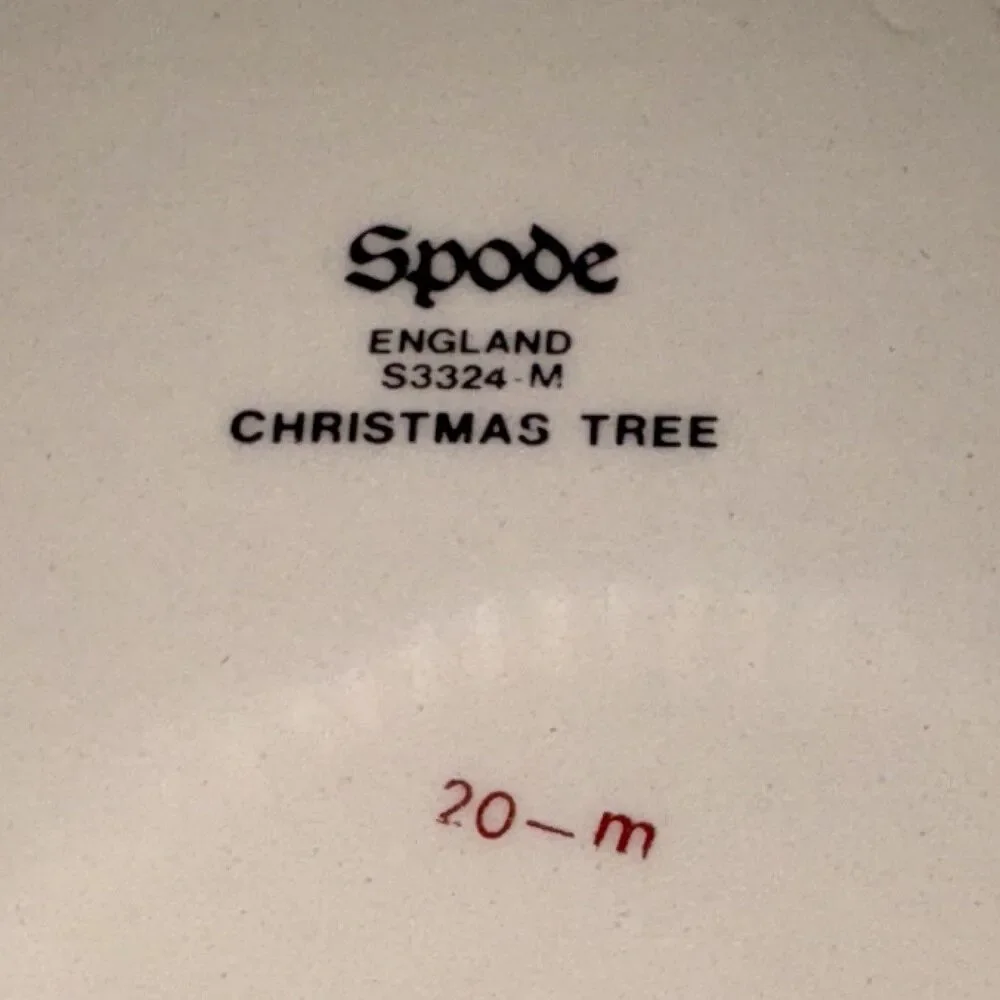 Spode Christmas Tree Covered Trinket Box Dish England